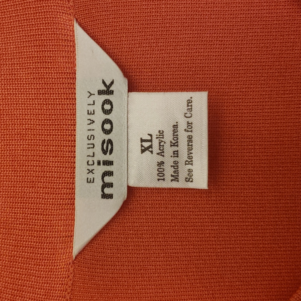 Exclusively Misook Cardigan Toggle Buttons Peach … - image 5